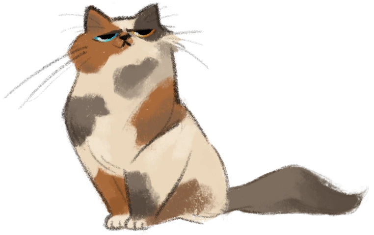 Calico cat, by BADArt.ca