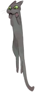 Grey cat, by BADArt.ca
