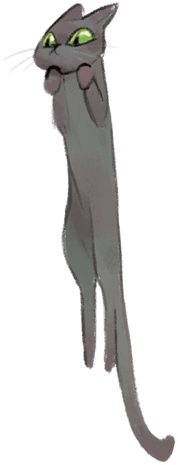 Grey cat, by BADArt.ca